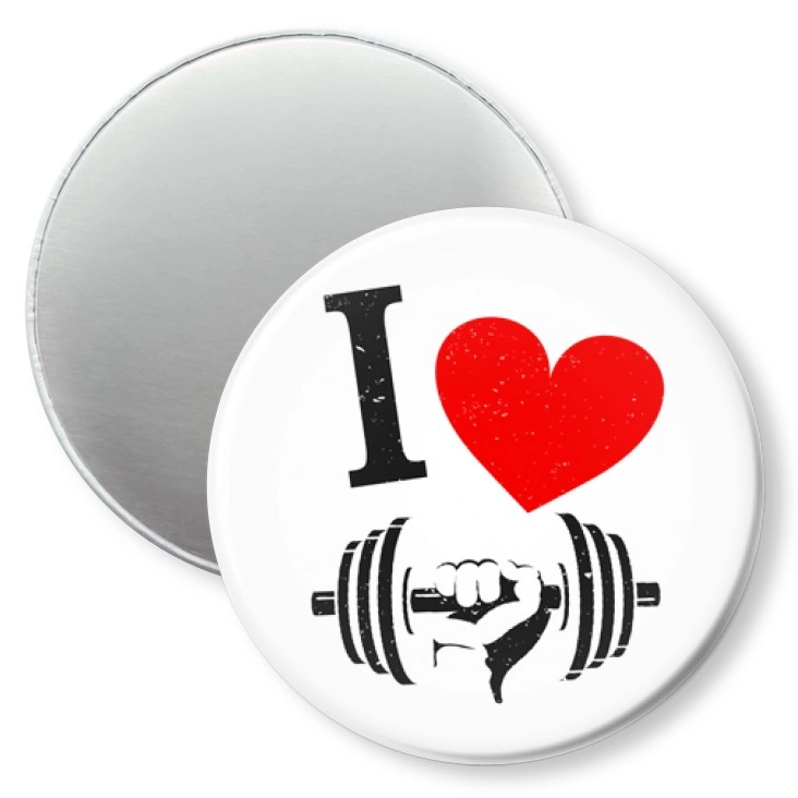 przypinka magnes I love gym