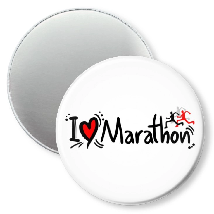 przypinka magnes I love marathon