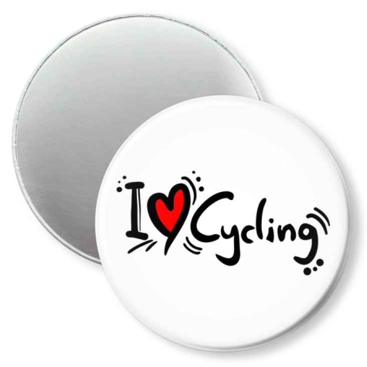 przypinka magnes I love Cycling