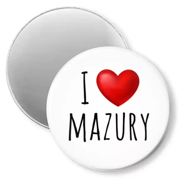 przypinka magnes I love Mazury