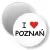 Przypinka magnes I love Poznań
