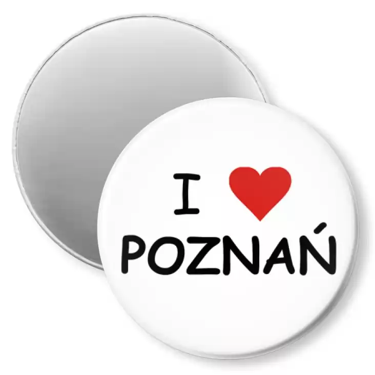 przypinka magnes I love Poznań