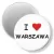 Przypinka magnes I love Warszawa