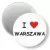 Przypinka magnes I love Warszawa