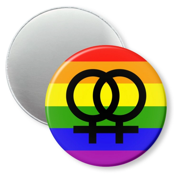przypinka magnes Para kobiet - symbole