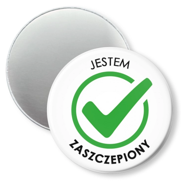 przypinka magnes Jestem zaszczepiony