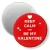 Przypinka magnes Keep calm and be my Valentine