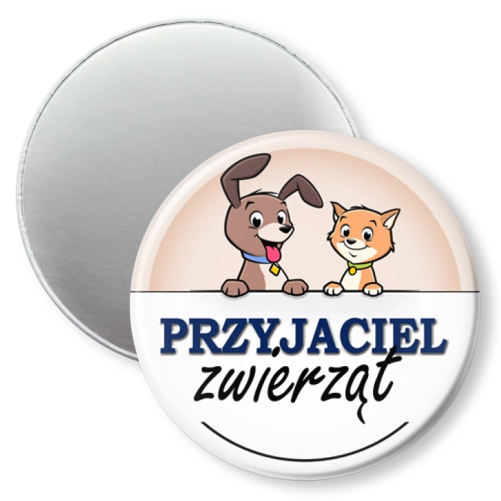 przypinka magnes Przyjaciel zwierząt kotek i piesek