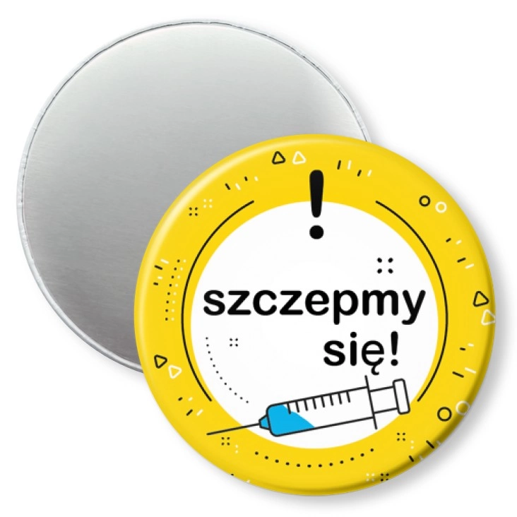 przypinka magnes Szczepmy się!