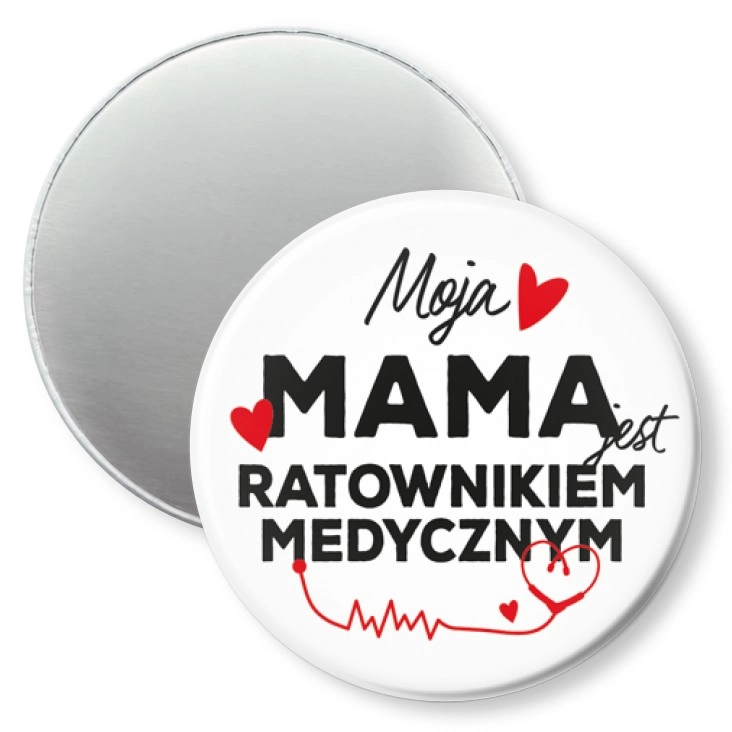 przypinka magnes Moja mama jest ratownikiem medycznym