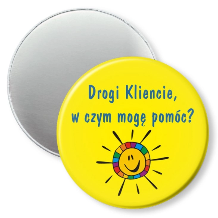 przypinka magnes W czym mogę pomóc? Słoneczko
