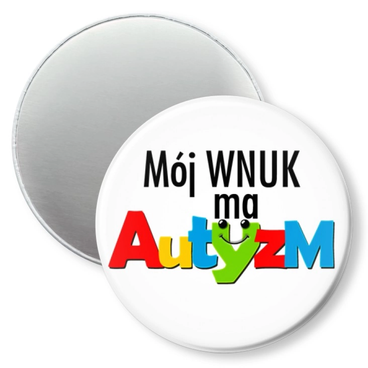 przypinka magnes Mój wnuk ma autyzm