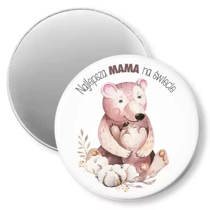 przypinka magnes Dzień Matki Najlepsza mama na świecie Misie