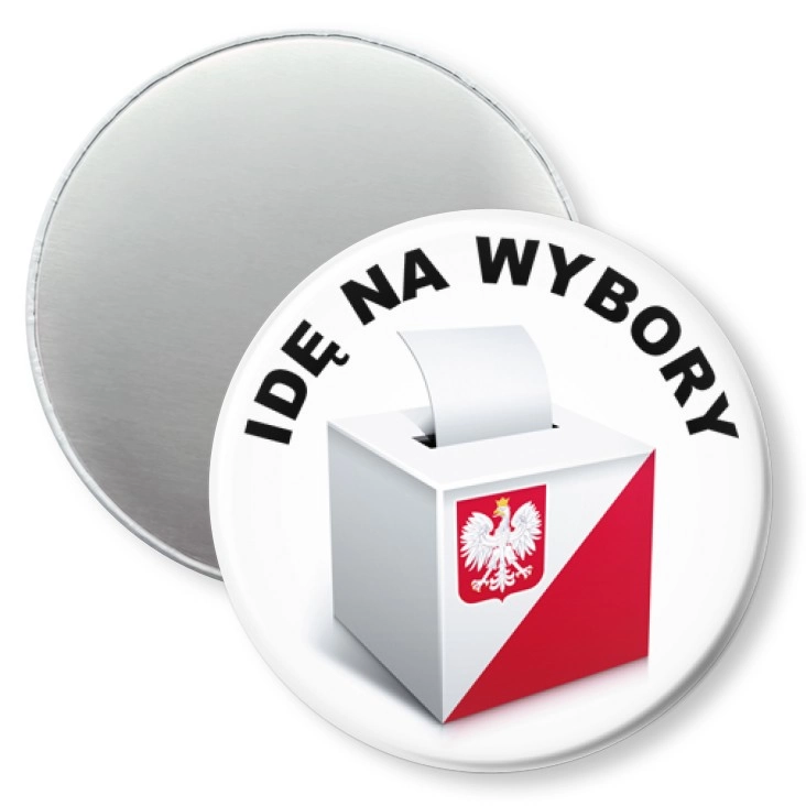 przypinka magnes Idę na wybory