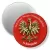 Przypinka magnes Narodowe Święto Niepodległości złoty orzeł na czerwonym polu