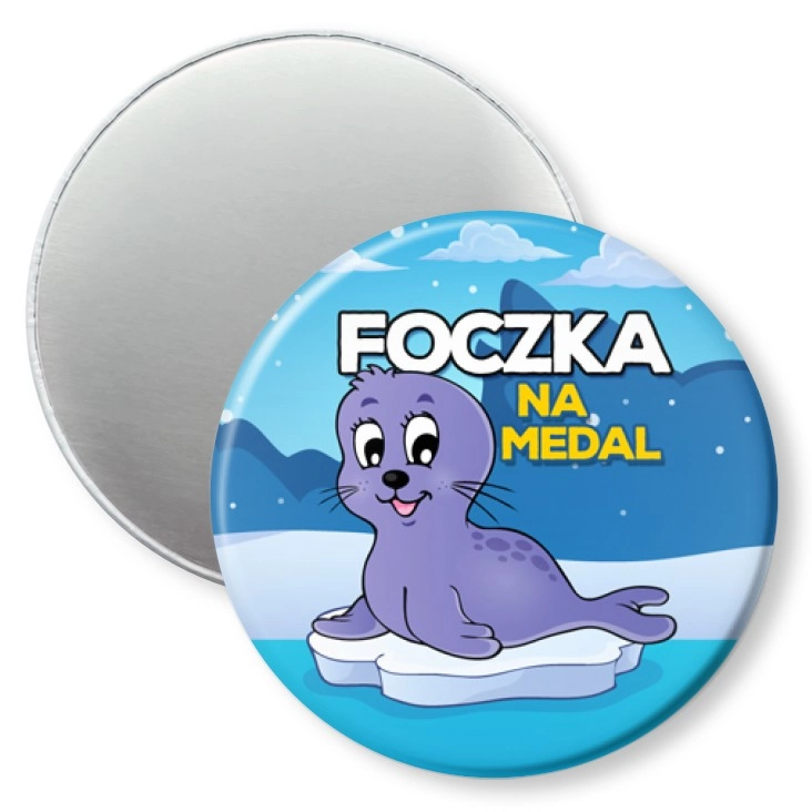 przypinka magnes Foczka na medal