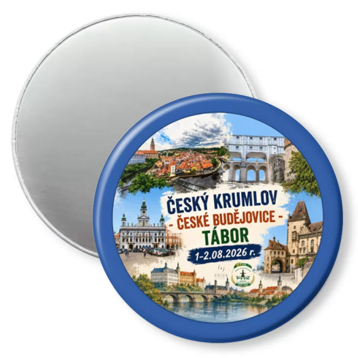 przypinka magnes PTTK Nysa Cesky Krumlov Budejovice Tabor