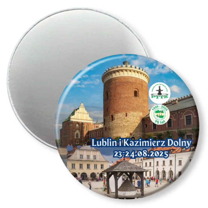 przypinka magnes PTTK Nysa Lublin i Kazimierz Dolny