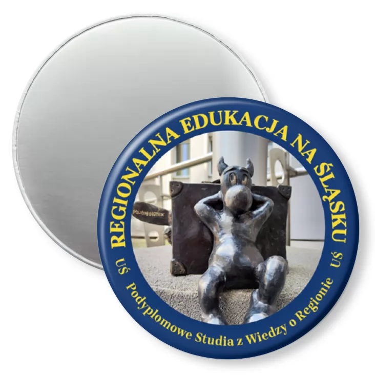 przypinka magnes Regionalna Edukacja na Śląsku