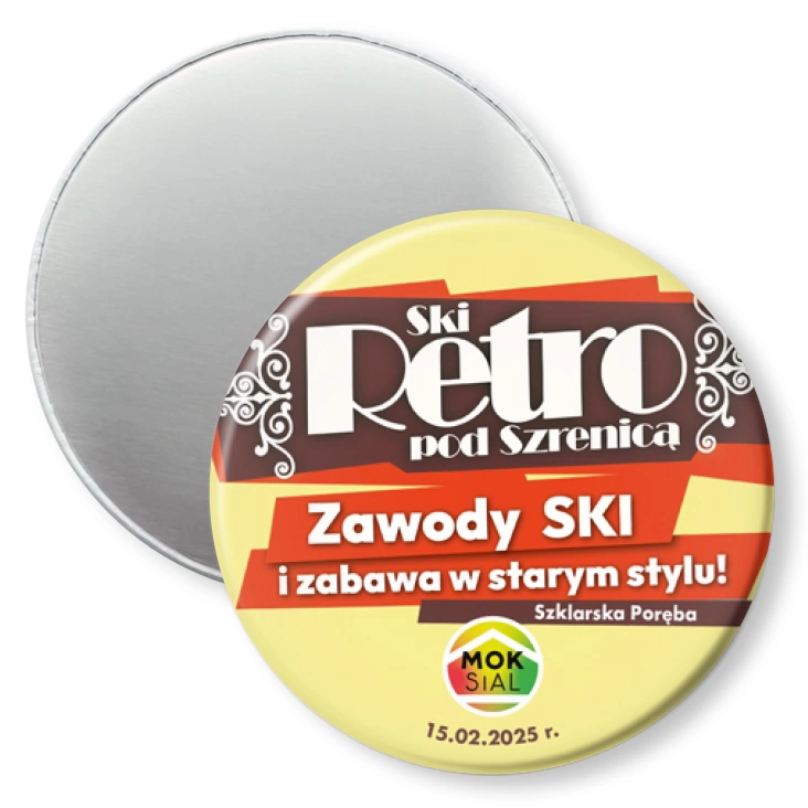 przypinka magnes Ski Retro pod Szrenicą 2025