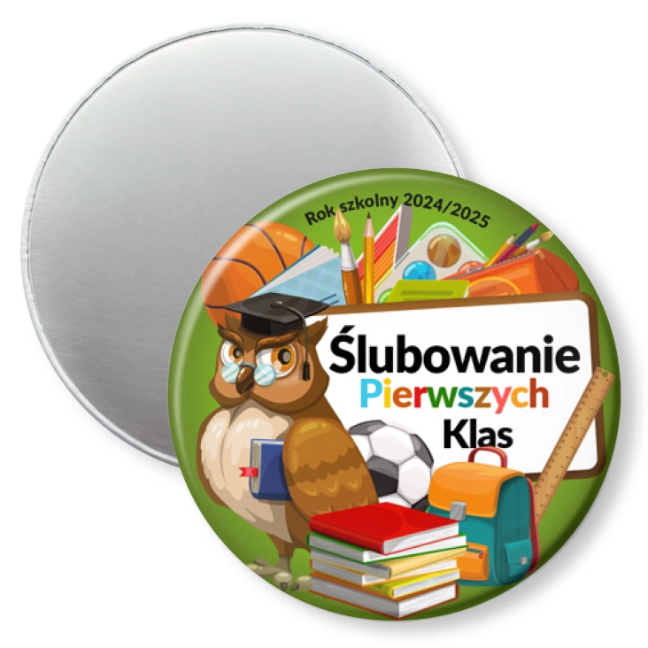przypinka magnes Ślubowanie pierwszych klas Mądra Sowa