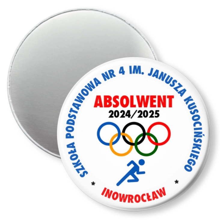 przypinka magnes SP 4 Inowrocław Absolwent