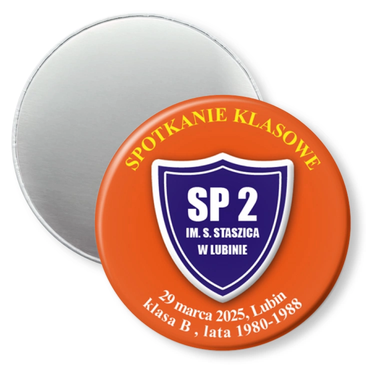 przypinka magnes SP2 w Lubinie Spotkanie klasowe