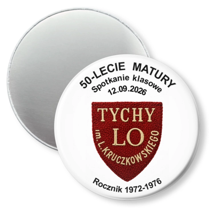 przypinka magnes Spotkanie Klasowe LO im. L. Kruczkowskiego Tychy
