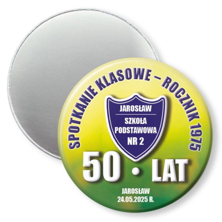 przypinka magnes Spotkanie klasowe SP nr 2 Jarosław