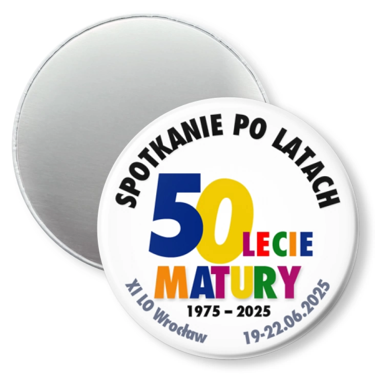 przypinka magnes Spotkanie po latach XI LO Wrocław 2025