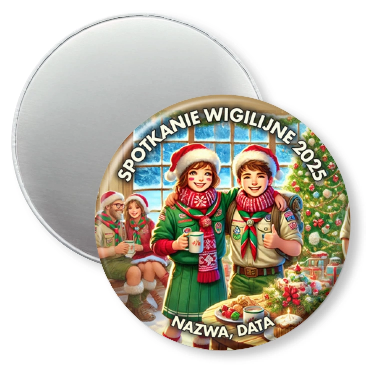 przypinka magnes Spotkanie wigilijne harcerzy