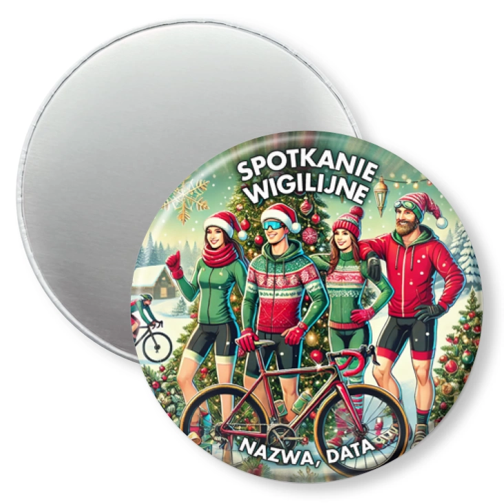przypinka magnes Spotkanie wigilijne kolarzy