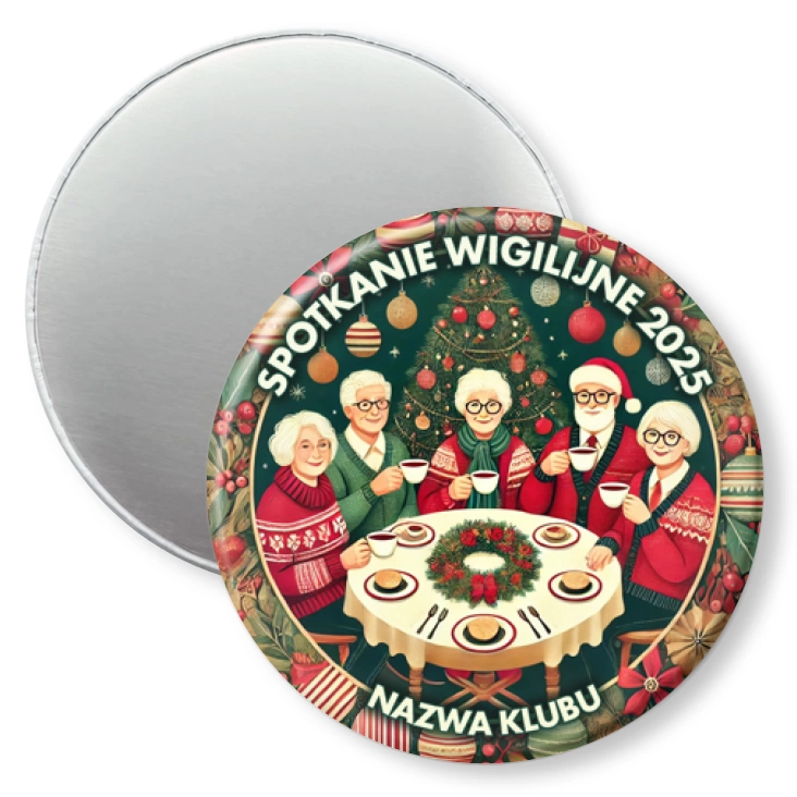 przypinka magnes Spotkanie wigilijne seniorów