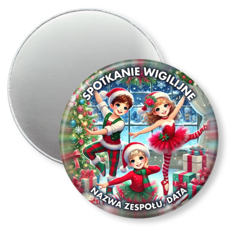 przypinka magnes Spotkanie wigilijne tancerzy