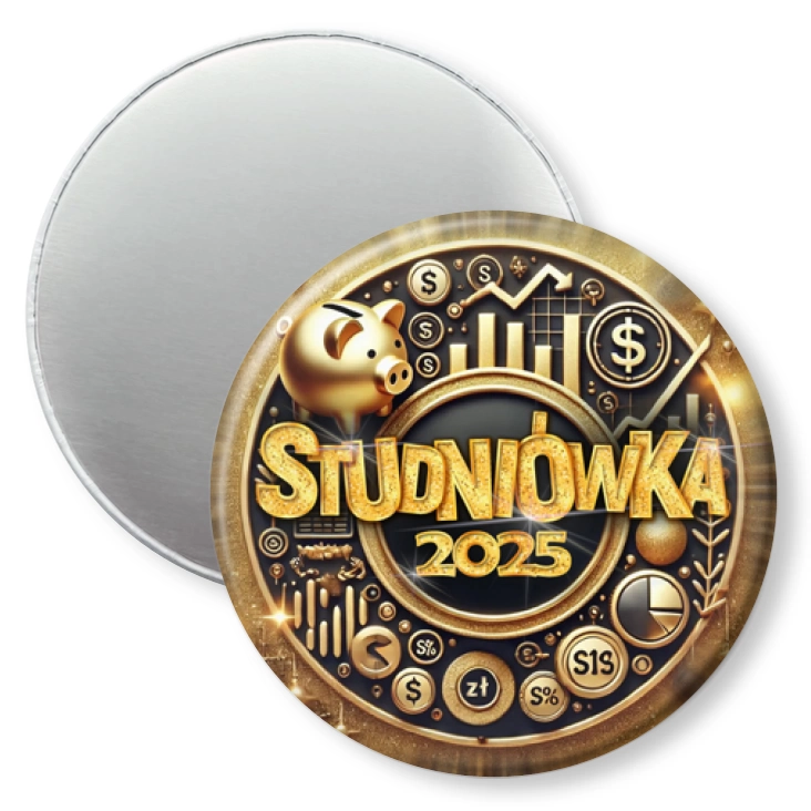 przypinka magnes Studniówka profil ekonomiczny