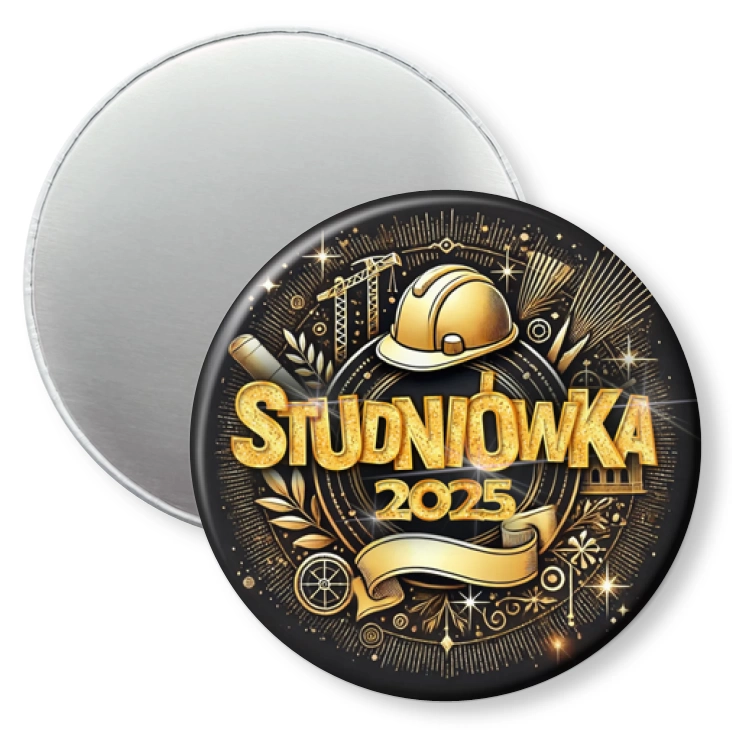 przypinka magnes Studniówka technik budownictwa