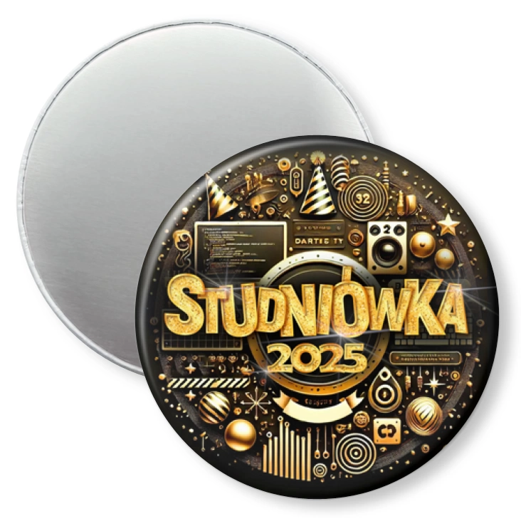 przypinka magnes Studniówka technik informatyk