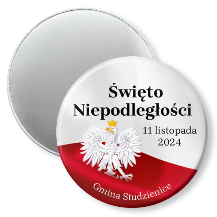 przypinka magnes Święto Niepodległości Gmina Studzienice