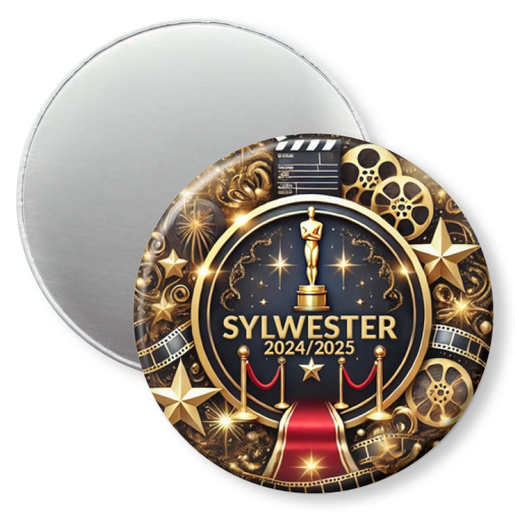 przypinka magnes Sylwester w stylu Hollywood