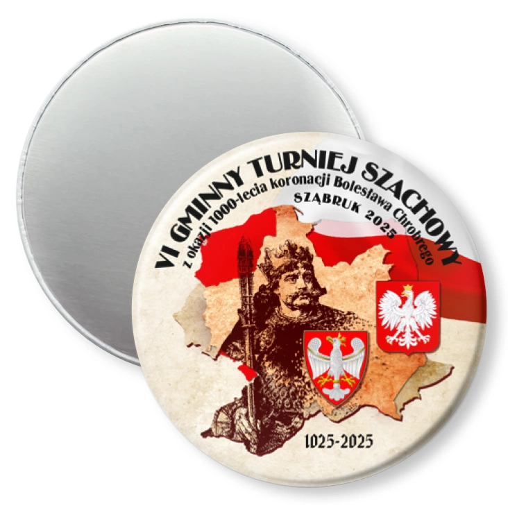 przypinka magnes Turniej Szachowy z okazji Millenium Koronacji Sząbruk 2025