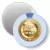 Przypinka magnes Uczeń na medal na niebieskim tle