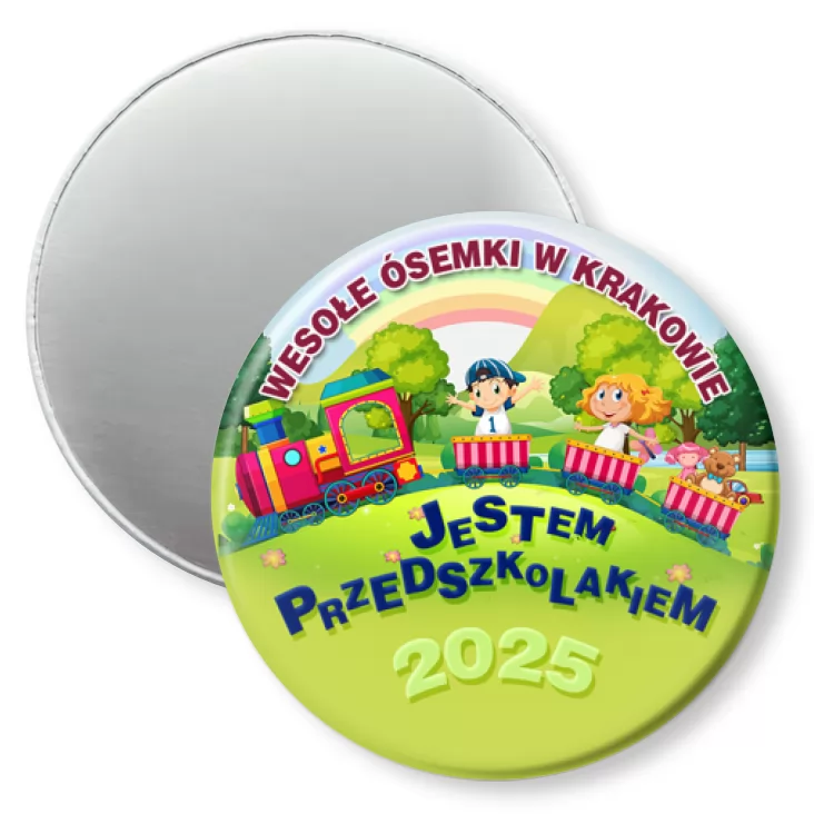 przypinka magnes Wesołe Ósemki w Krakowie
