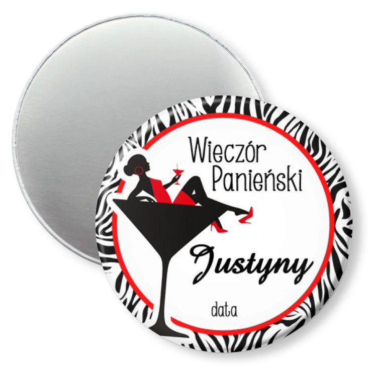 przypinka magnes Wieczór panieński w kielichu