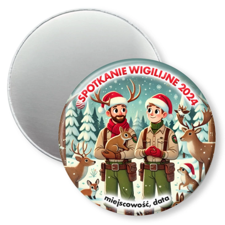 przypinka magnes Wigilia leśniczych