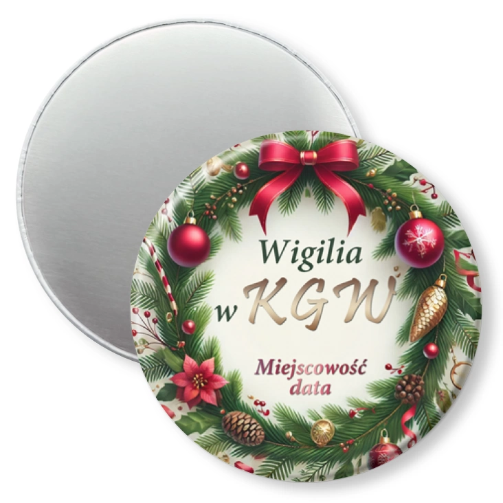przypinka magnes Wigilia w KGW