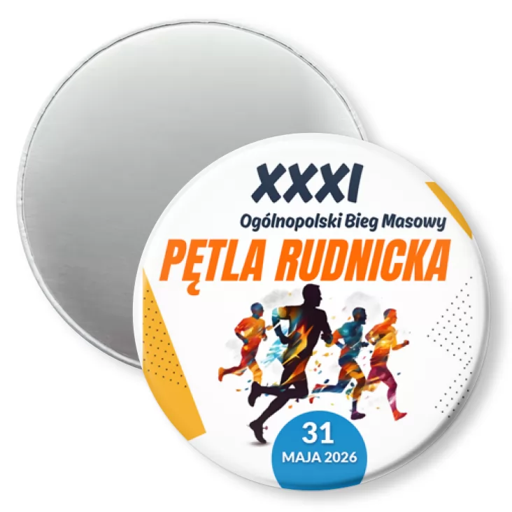 przypinka magnes XXXI Bieg Pętla Rudnicka