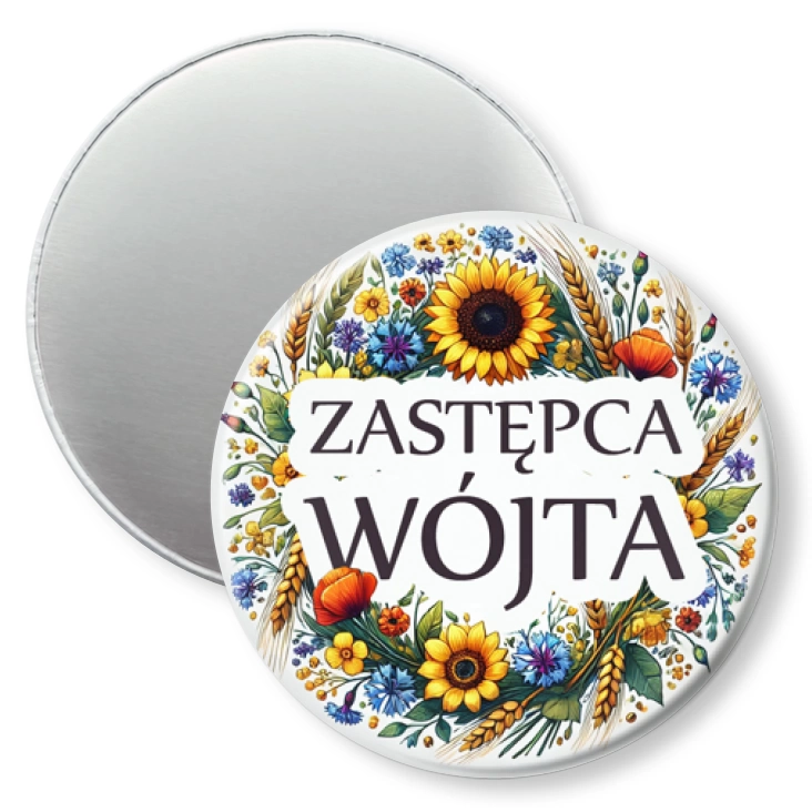 przypinka magnes Zastępca wójta polskie kwiaty polne