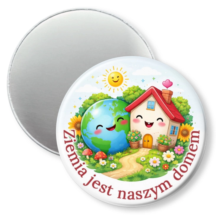 przypinka magnes Ziemia jest naszym domem