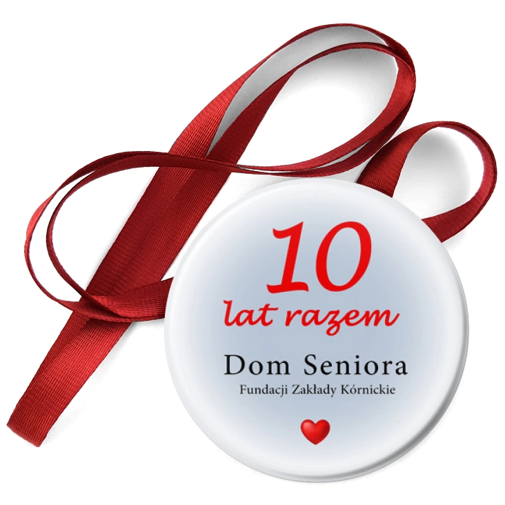 przypinka medal 10 lat razem Dom Seniora