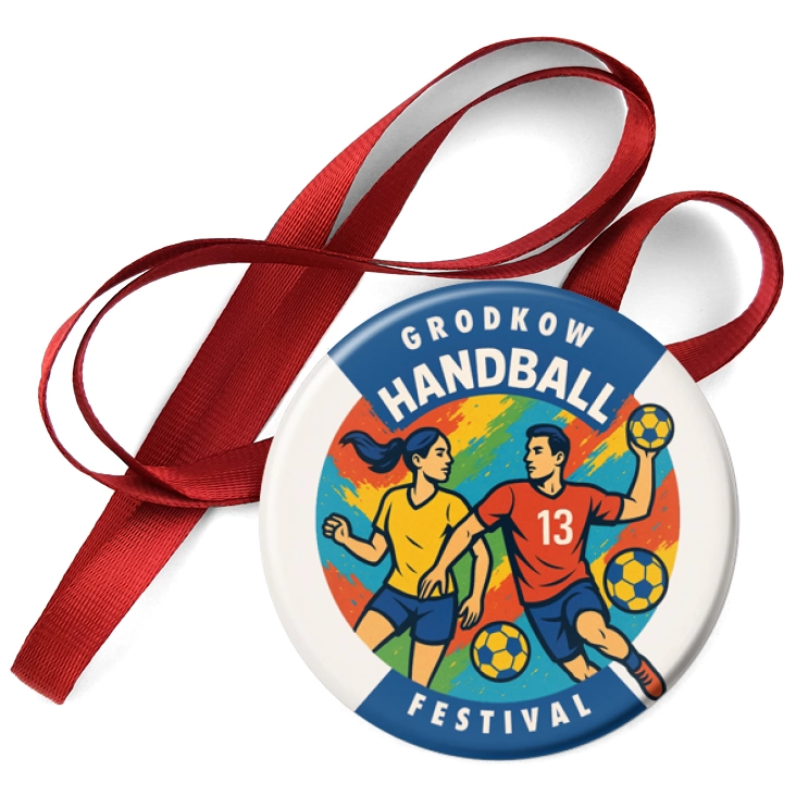 przypinka medal 13 Grodkow Handball Festival